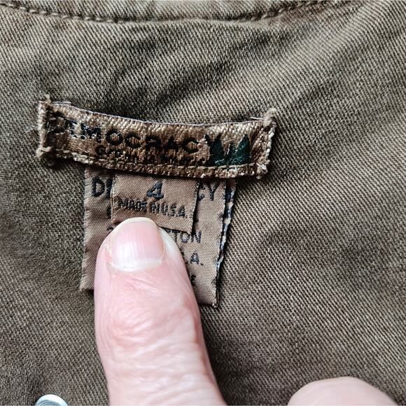 Democracy Racerback Sleeveless Full Zip Brown Cargo Maxi Dress Size 4 Casual - Picture 10 of 11